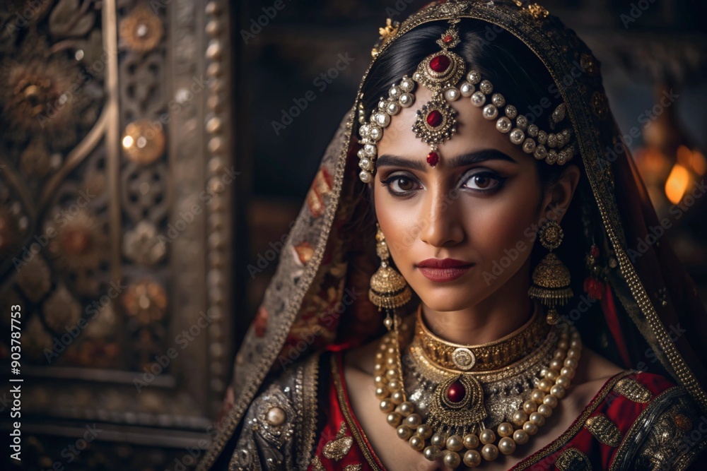 A beautiful Indian girl in a traditional Indian national costume, sari. Against the background of elephants. The portrait symbolizes the traditions, culture and beauty of the people of India. A beautiful Indian girl in a traditional Indian national costume, sari. Against the background of elephants. The portrait symbolizes the traditions, culture and beauty of the people of India.