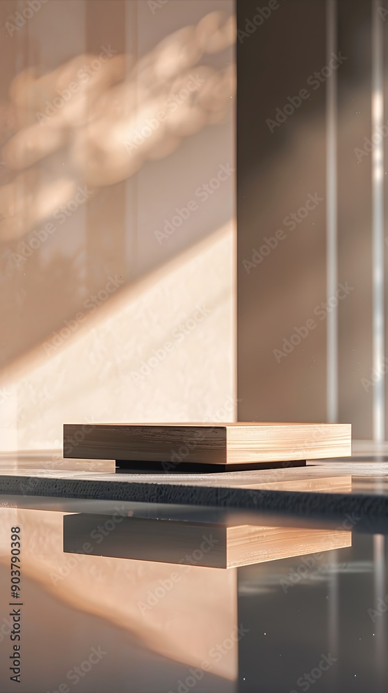 interior with light close up product display podium interior with light close up product display podium