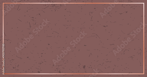 matte retro pastel brown background with frame border, flat large web size backdrop empty for text