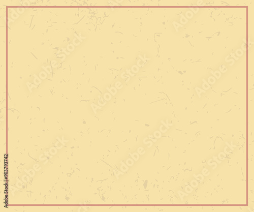matte retro Peach Yellow background with frame border, flat medium square size backdrop empty for text