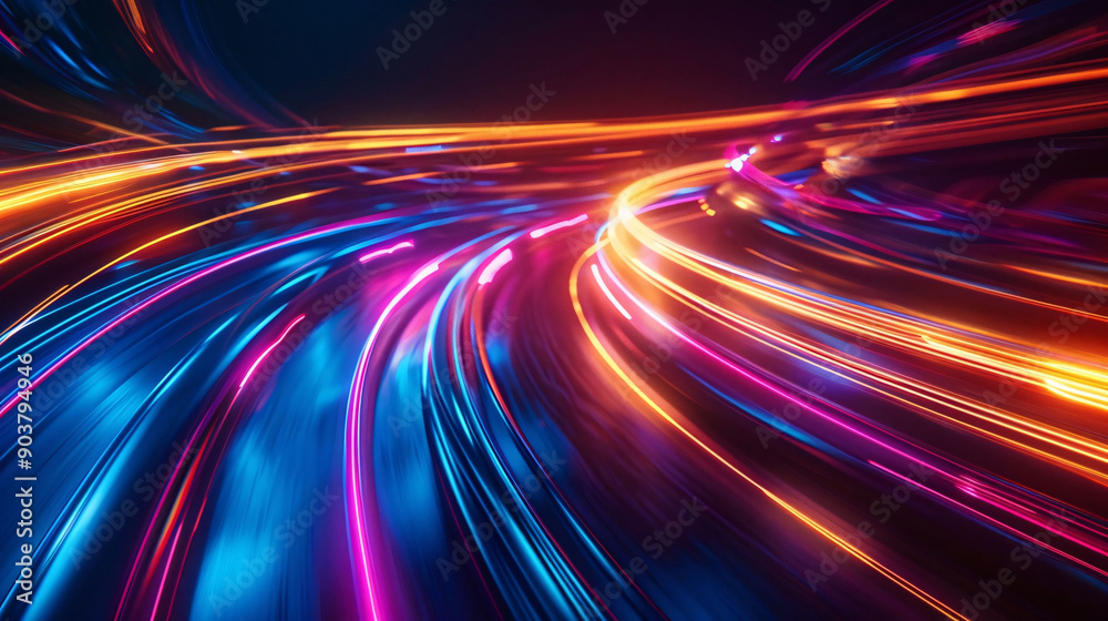 Abstract Light Trails in Motion Abstract Light Trails in Motion