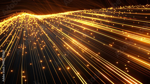 Abstract Light Streaks on Dark Background