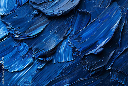 Abstract Blue Paint Texture