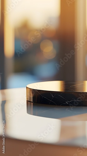 close up of a plate for product display podium