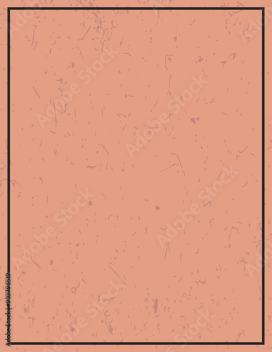 matte retro pastel brown background with frame border, flat vertical backdrop empty for text