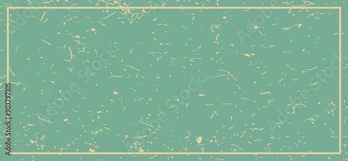 matte retro pastel Cascade background with frame border, flat wide size backdrop empty for text