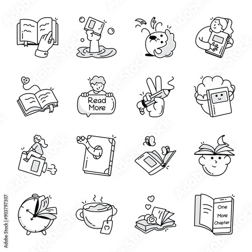 BCollection of Education Fun Doodle Icons 

asic RGB