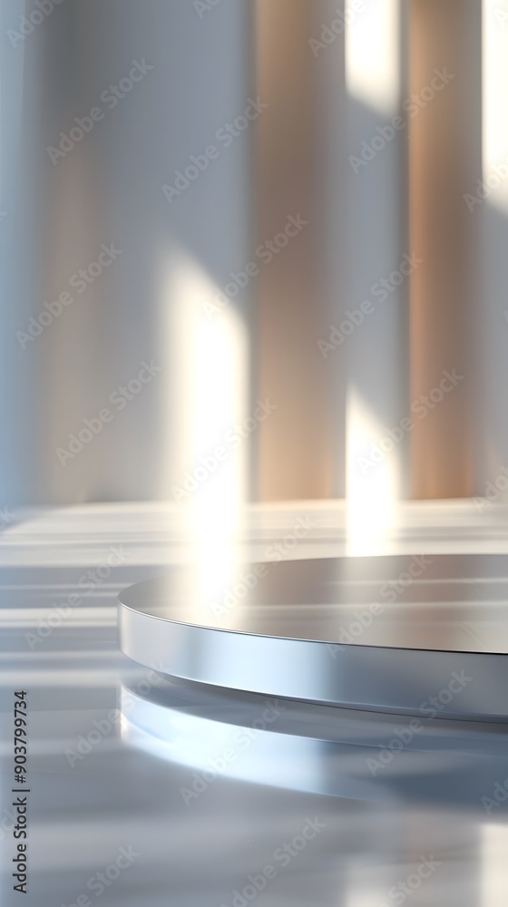 Obraz premium close up of a plate for product display podium