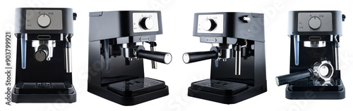 Fotografie Coffee machine on a white background
