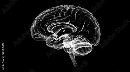Brain side view