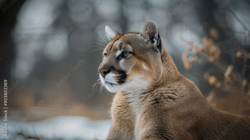 Naklejka premium Cougar head