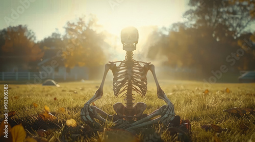 Sitting skeleton
