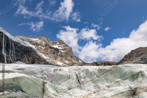 Eastern Fellaria glacier with Piz Varuna on background, Italy  landscape photo