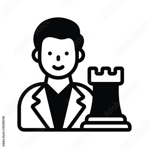Get your hand on this amazing vector icon of strategic person