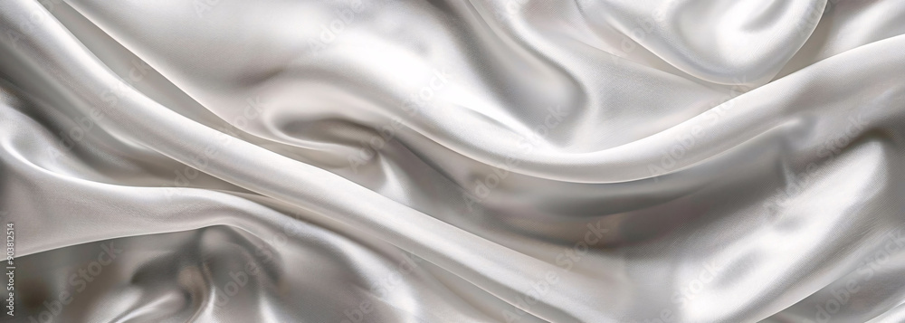 Smooth White Silk Fabric Background Smooth White Silk Fabric Background