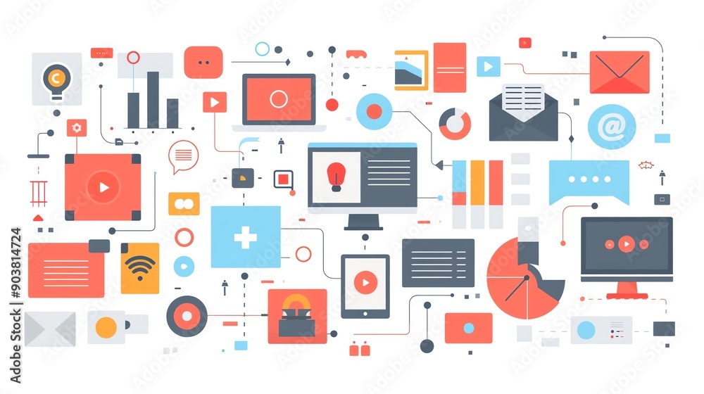 Digital marketing strategy concept. Digital marketing strategy concept.
