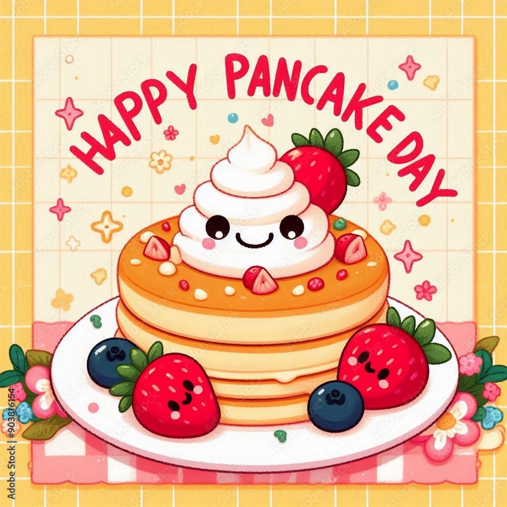Hand drawn illustration for pancake day Hand drawn illustration for pancake day