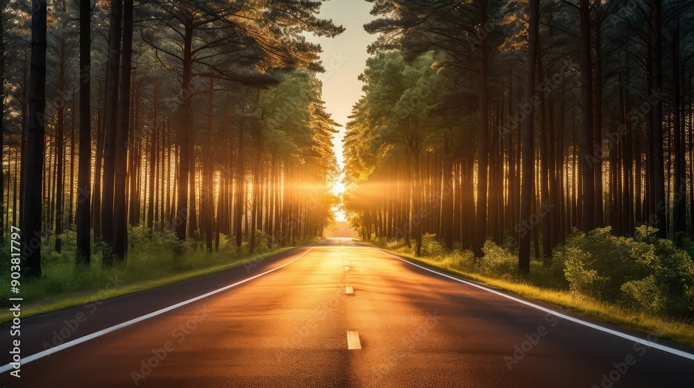 straight paved road
