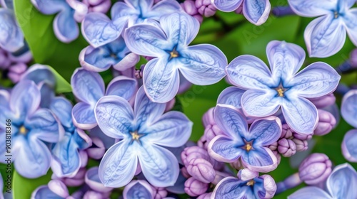 close up of a blue hyacinth