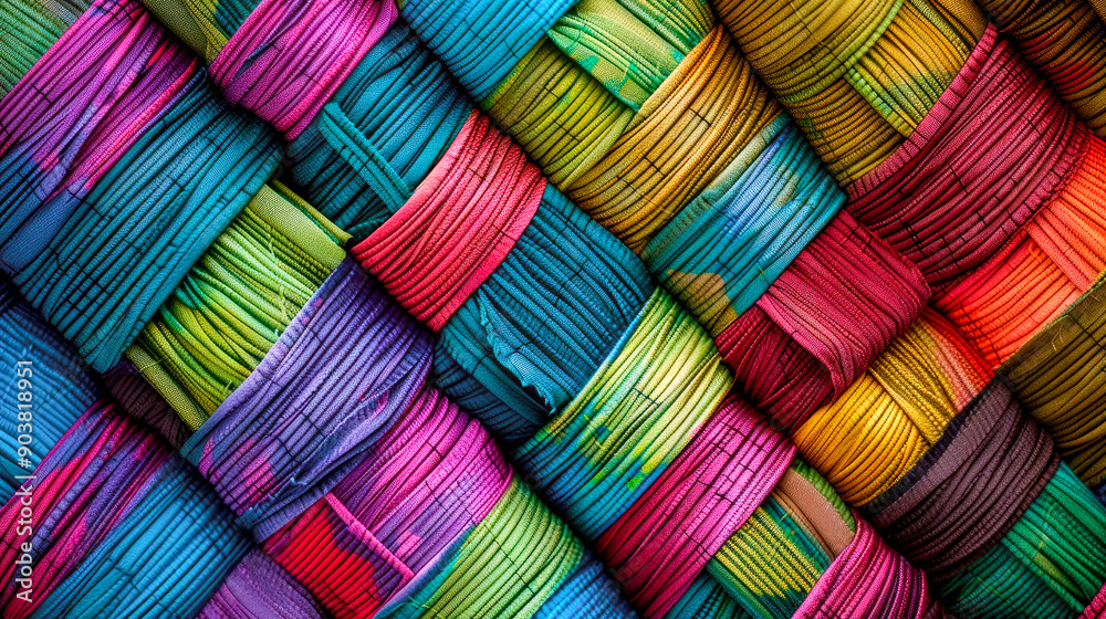 Colored weave seamless pattern. Interlacing bands, thin texture horizontal and vertical lines. Colored weave seamless pattern. Interlacing bands, thin texture horizontal and vertical lines.