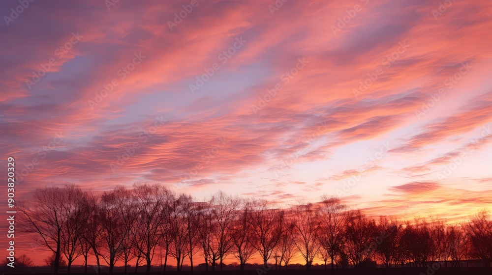 Fototapeta premium gold pink sunrise clouds