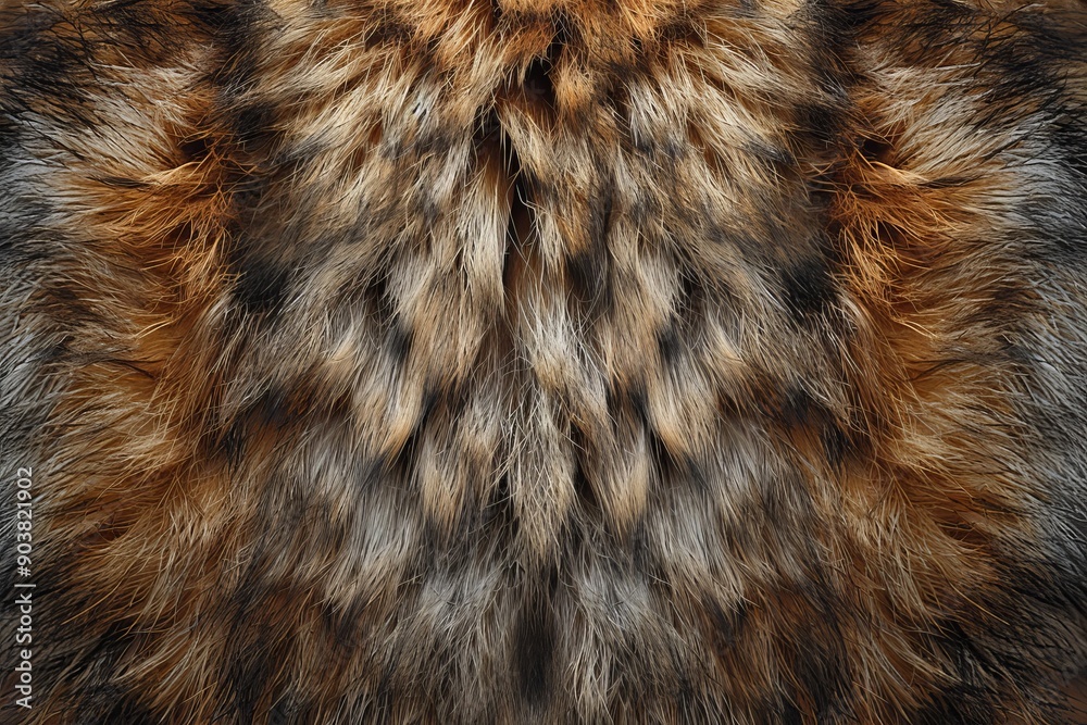 Close-up view of an animal fur background, featuring a variety of textures and natural color variations. Generative AI Close-up view of an animal fur background, featuring a variety of textures and natural color variations. Generative AI