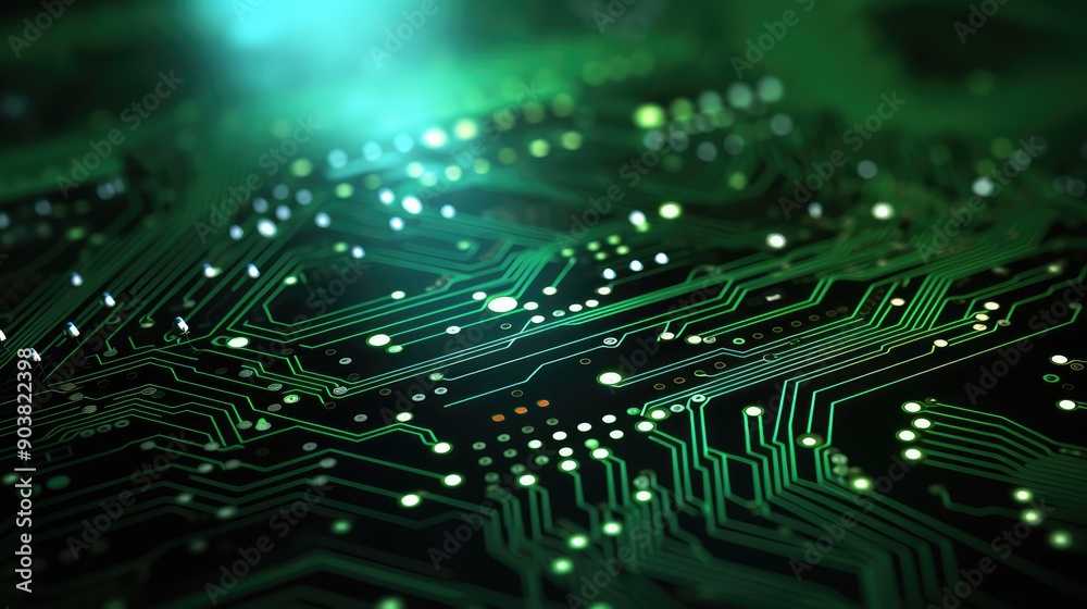 components tech green background components tech green background