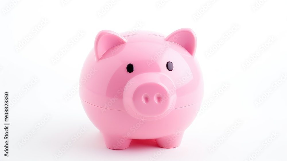 whimsical pink piggy bank white background whimsical pink piggy bank white background