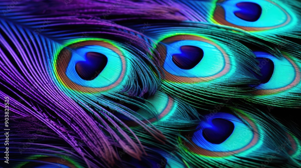 Obraz premium peacock texture colors