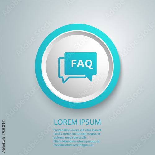 Faq icon vector
