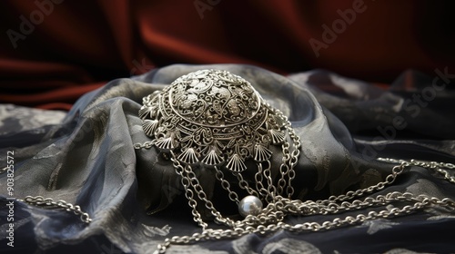 delicate tarnished silver