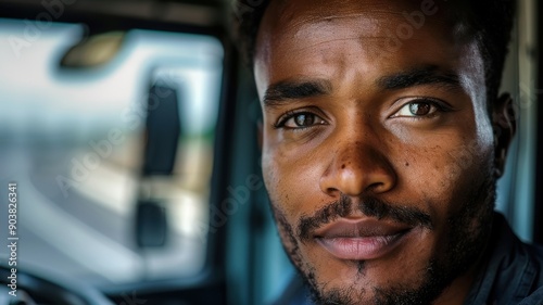 A close-up portrait of a yo...