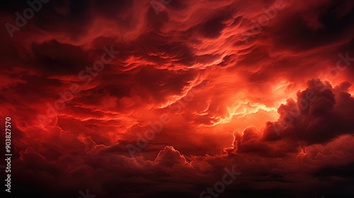clouds blood red sky