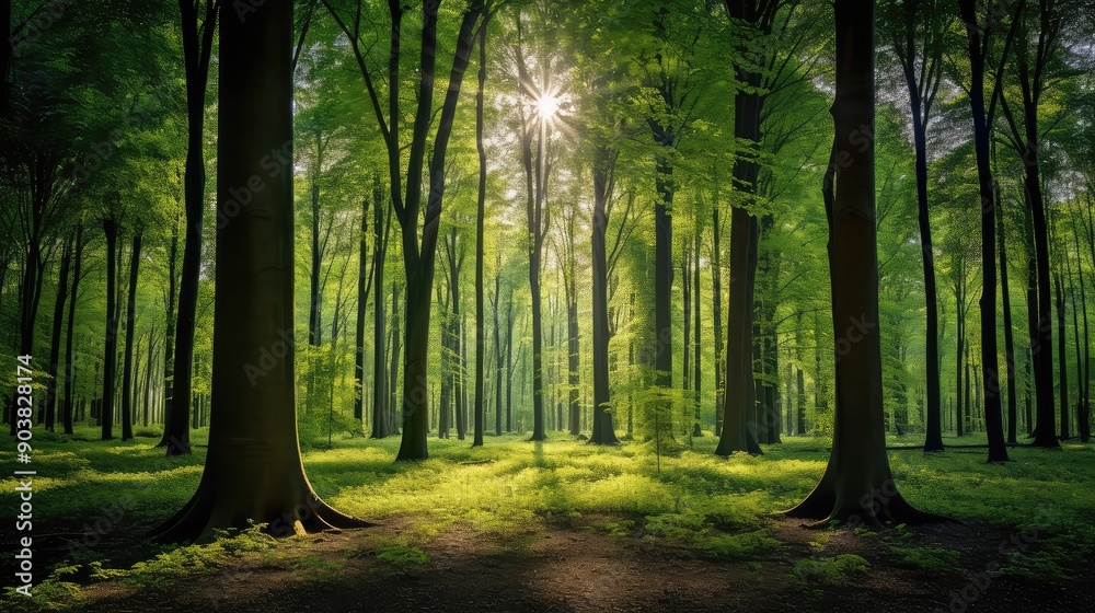 Obraz premium sunlight earth day trees