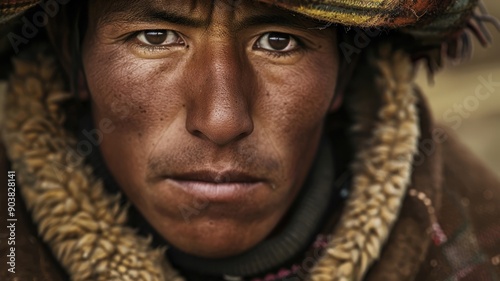 A close-up portrait of a yo...