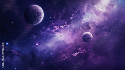 Fototapeta Naklejka Na Ścianę i Meble -  swirling purple outer space