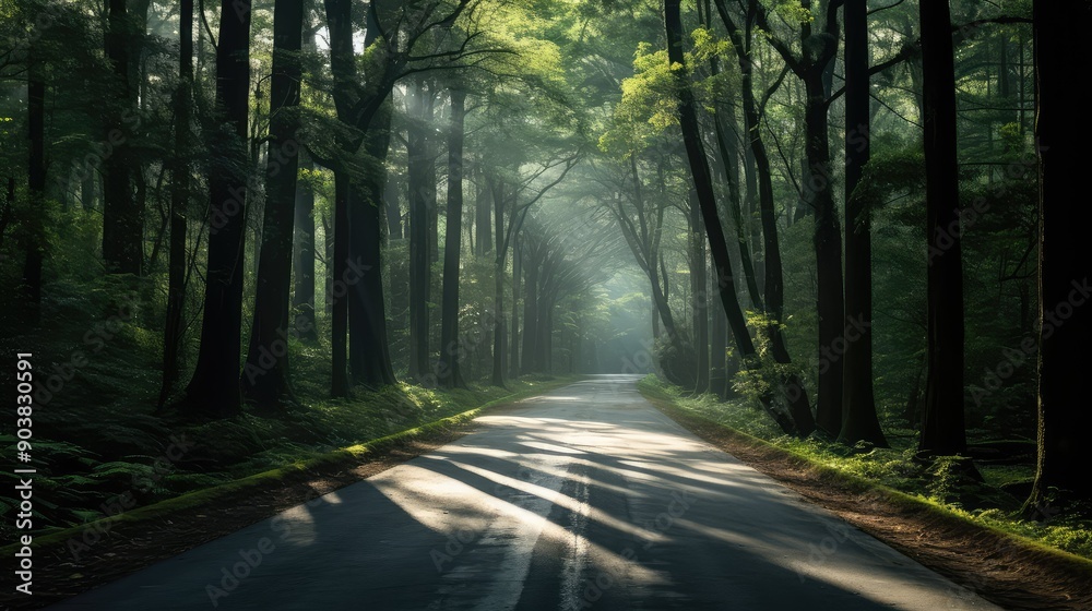 Obraz premium nature perspective road