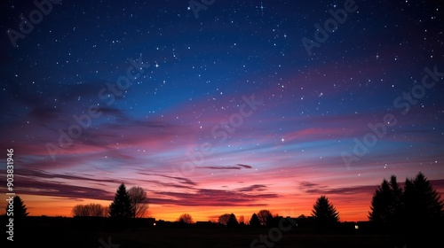 transition evening sky stars