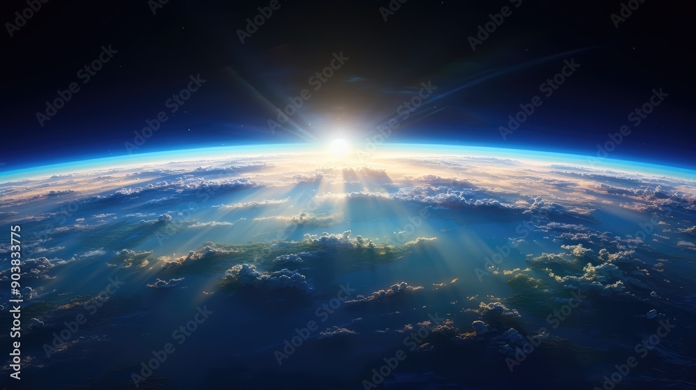 Fototapeta premium oceans sun and planets