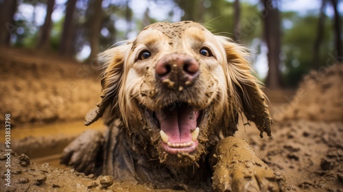 romp golden retriever face
