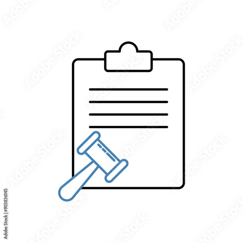 power of attorney concept line icon. Simple element illustration. power of attorney concept outline symbol design.