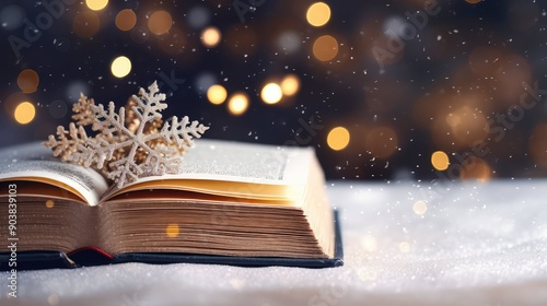 snowflakes christmas book photo