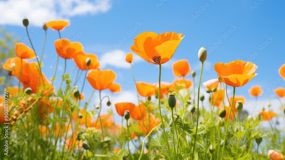 poppies orange spring flowers poppies orange spring flowers