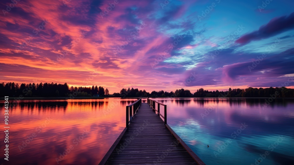 Fototapeta premium sky teal purple