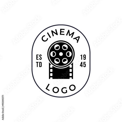 Cinema Logo Vector Template Isolated On White Background