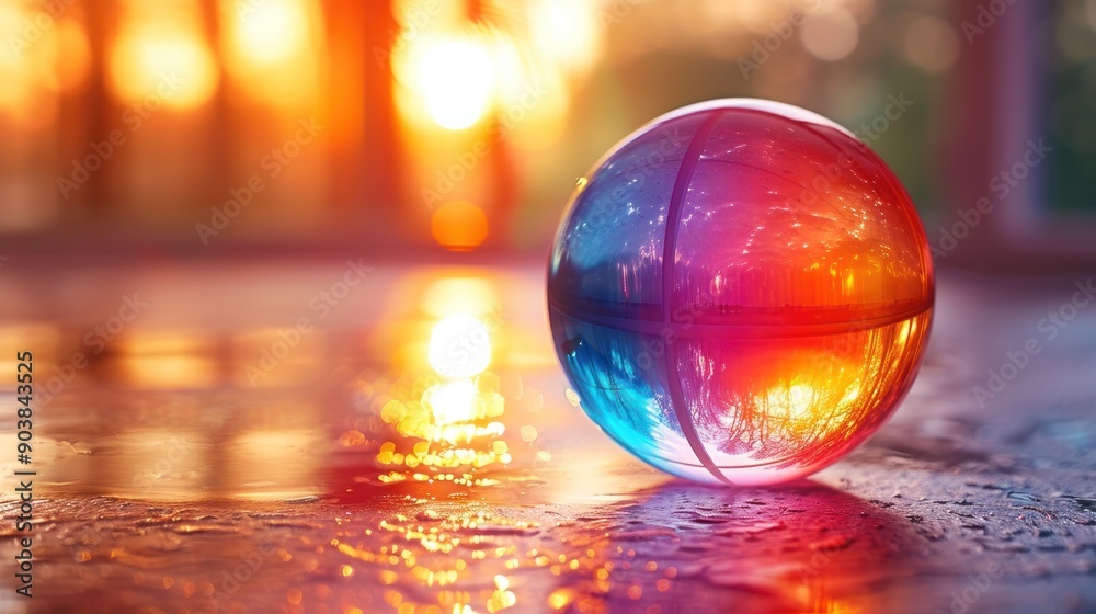 Crystal Ball Capturing a Sunset