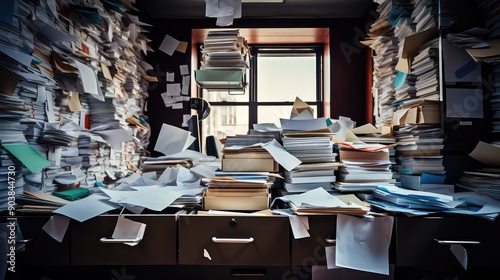 filing clutter office photo