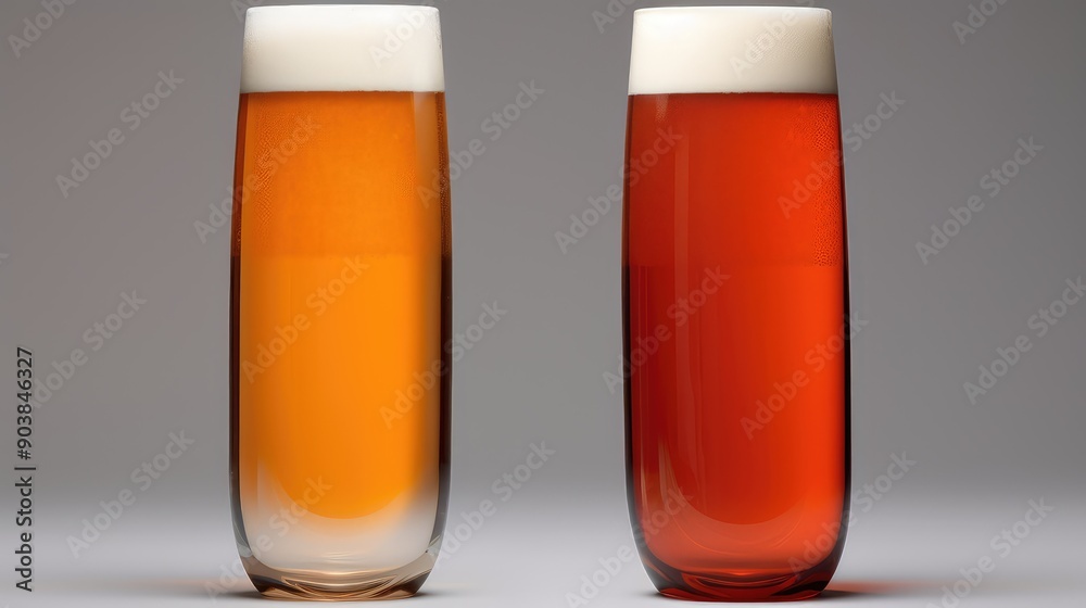 modern beer glass from top modern beer glass from top