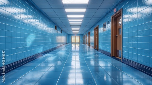 Empty School Corridor