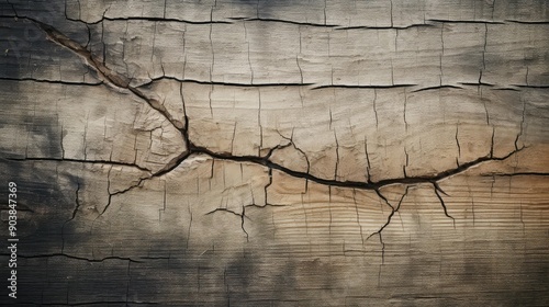 wooden cracks in walls photo